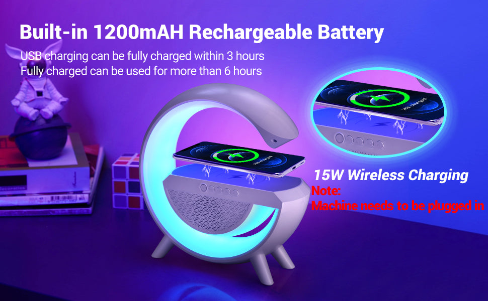 Led G Lamp With Bluetooth Speaker